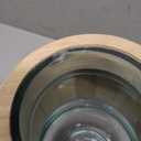 5.5x 9 
VASE Scandinavian boho style glass and wood