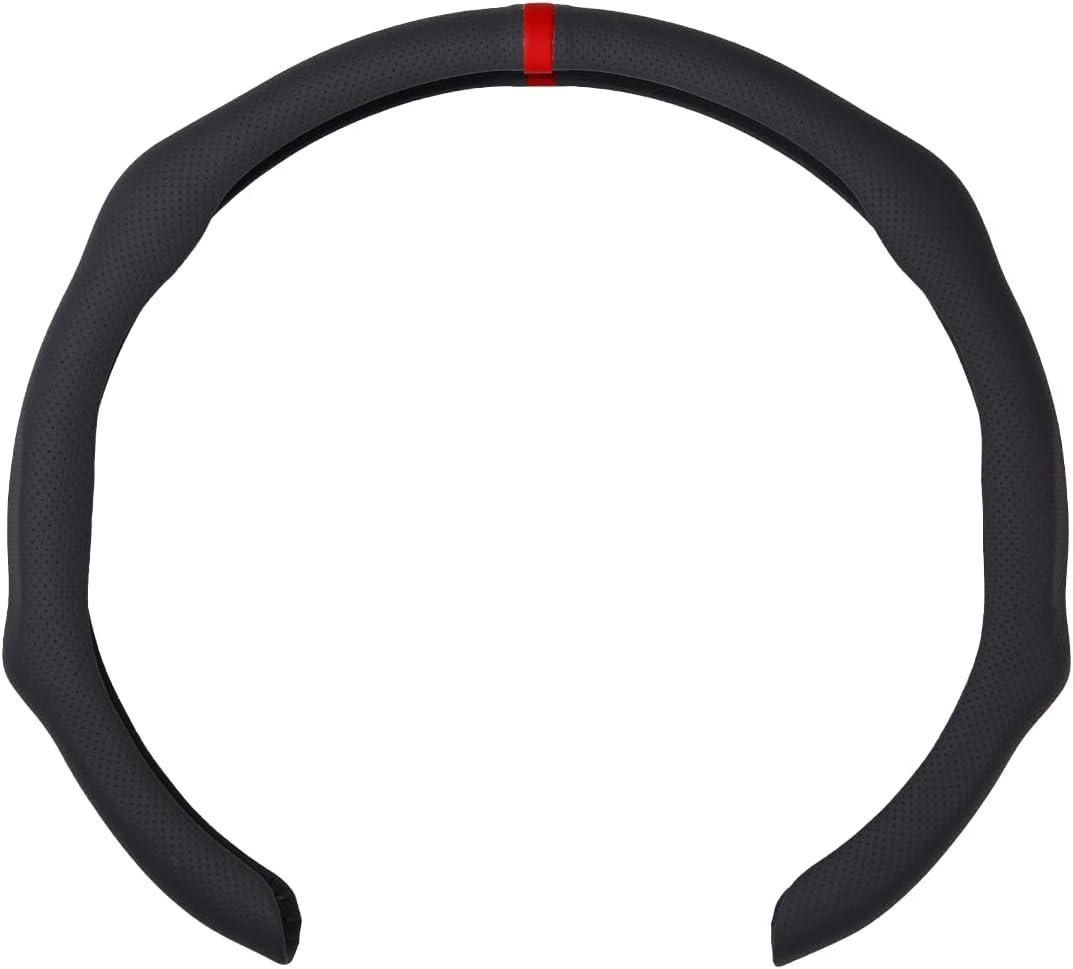 Car Steering Wheel Cover Napa Leather Non Slip Vehicle Steering Wheel Cover Protector Quick Install Comfy Automotive Interior Decor Universal fit 14 -15 inches Car Pickup SUV