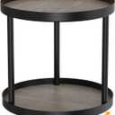 Giikin 2 Tier Lazy Susan Organizer, Two Tier Lazy Susan Turntable for Kitchen Countertop Spice Rack Organizer (Grey, 9.8" x 9.8" x 8.8") (Gray)