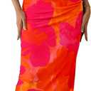 PRETTYGARDEN Women's Summer Wedding Guest Dress Strapless Tube Top Maxi Bodycon Long Floral Mesh Beach Vacation Party Dresses, Small