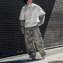 DIOTSR Mens Baggy Pants Athletic Graphic Print Joggers Workout Streetwear Sweatpants with Pockets (X-Small)