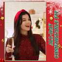 4 Pcs Velvet Knotted Headband for Women Christmas Red Green Blue Brown Hairband Wide Fashion Hair Band for Women Girls No Slip Turban Outfit for Holiday Party Hair Accessories Gifts