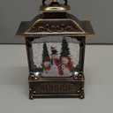 Snowman Family Snow Globe, Light Up Christmas Snow Globes with Music Timer - USB Plug or Battery Operated Glitter Globe Indoor Christmas Decorations