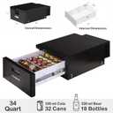 RV Car Protable Refrigerator 12V 24V 34 Quart 32L Drawer Freezer for Truck Van RV Camper SUV Boat Travel Camping Road Trips Tailgating -4~50