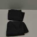 Chyhomenyc 2 Panels Small Cafe Curtains 24 Inch Length, Faux Linen Textured Half Window Curtains for Kitchen Bathroom Farmhouse Country, Light Filtering Black Short Curtains, Each 30x24 Inch