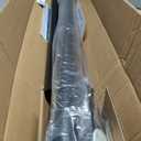 Tension Curtain Rod Black Shower Rod 40-166IN Extra Long Curtain Rods No Drilling Adjustable Tension Rods for Window Shower or Bathroom Outdoor Patio Diameter 1.26In