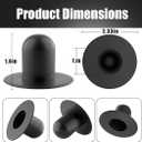 4 x 6 PCS Pool Strainer Wall Plugs for Above Ground Swimming Pools Stopper Replacement Compatible for Intex Bestway Coleman Filter Pump Water Stopper Drainer (Black)