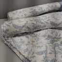 Laura Ashley - Queen Quilt Set, Soft Cotton Bedding with Reversible Design, Medium Weight for Year Round Use, 3 Piece Bed Set with Matching Pillowcases (Amberley Blue)