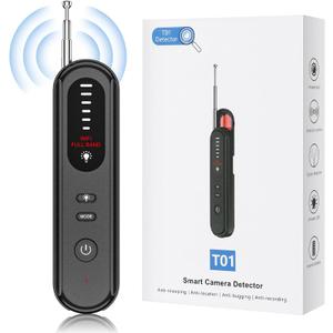 Hidden Camera Detector - 2025 Camera Detector, Hidden Device GPS Detector, Bug Detector, Camera Detector for Hotels, Travel, Office, 5 Levels Sensitivity (Black)