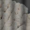 Admitrack Chunky Knit Blanket Throw 51"x63", 100% Hand Knit Chenille Throw Blanket for Sofa & Home Decor, Soft and Cozy Knitted Throw Blankets (Ivory 51"x63")
