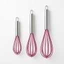 Whisk set Non-Scratch BPA-Free Silicone, Heat Resistant, Stainless Steel Core, Dishwasher Safe, Nonstick-Safe