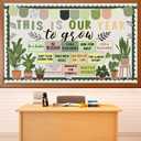 gisgfim This is Your Year Bulletin Board Decorations Greenery Plant Paper Cutouts Eucalyptus Inspirational Bulletin Board Set for Welcome Back to School Nursery Chalkboard Door Wall Decor Supplies, 59 x 35.4 inches