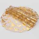 100 Pcs Christmas Placemats 13 Inch Gold Reindeer Mesh Place Mats Disposable Round Cute Elk Snow Forest Xmas Table Mat for Winter Seasonal Holiday Party Decor Kitchen Dining Room Farmhouse Home Decor