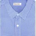 Men's Dress Shirts Solid Wrinkle-Free Long Sleeve Button Down Shirt Regular Fit Formal Shirts (Blue, XXXL)