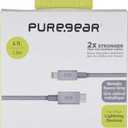 PureGear USB C to Lightning Cable, Braided Apple MFi Certified Charging Data Sync Cable Support Power Delivery and Type C Chargers for iPhone 14,14ProMax,13,13Pro,12,SE,iPad, Metallic Space Gray(4 FT)