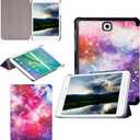 Tri-Fold Case Compatible with Samsung Galaxy TAB S2 9.7 inch Tablet - SM T810/T813/T815C/T819C(2014 Edition), Includes a Screen Protector - Premium PU Leather Tri-Fold Cover with Auto Sleep/Wake (One Size)