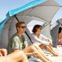 Sport-Brella Premiere UPF 50+ Umbrella Shelter for Sun and Rain Protection (8-Foot), Aqua
