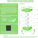 4-Tier Seed Sprouting Kit with Drain Holes and Drain Tray, Upgrade Stackable Microgreens Fresh Organic Bean Seed Sprouter Tray Ripple Soil-Free Sprouter Tray for Beans Alfalfa Seeds