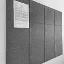 Large Cork Board Alternative - 12-Pack Felt Wall Tiles with Safe Removable Adhesive Tabs, Cork Wall Tiles Bulletin Board Home Office Essentials - Gray