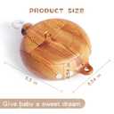 Baby Crib Mobile Musical Box - Mobile Rotary Music Box Imitation Wood - Music Box with Rotating Hook -Crib Mobile Motor Battery Operated Plays 12 Tunes Crib Toys Attachments (Without Arm)