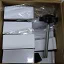 4 Pack Stocking Holders for Mantle for Christmas Decorations,2 in 1 Mantle Garland Holder for Hanging Christmas Stockings,No Drilling Required & Adjustable Garland Hanger, Metal(White)