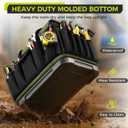 Heavy Duty Tool Bag 16-Inch, 46 Pockets Electrician Tool Bag for men with Hard Bottom & Waterproof Pocket, 1680D Tear-Proof Toolbox Organizer for HVAC Mechanic, Father Day Dad Birthday Gift