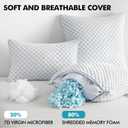 MIULEE 24x24 Pillow Inserts, Memory Foam Cooling Set of 2 Decorative Throw Pillows,Adjustable Premium Stuffer for Sofa Couch Bed and Living Room