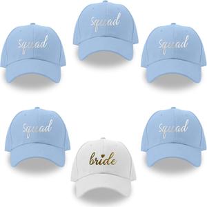 LADY&HOME Bachelor/Bachelorette Party Baseball Hats Set, Embroidered Adjustable Cotton Truck Caps