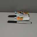 Cambom Lemon Zester Grater Three-piece Suit - Heavy Duty Kitchen Tool for Parmesan Cheese, Ginger, Garlic, Nutmeg, Chocolate, Vegetables Fruits Stainless Steel Grater Dishwasher Safe Black (Set of 3)