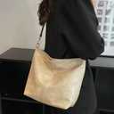 Hobo Bag for Women Crossbody Handbags Large Designer Ladies Bucket Purse PU Leather Shoulder Bags with Wide Shoulder Strap (One Size, Black)