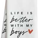 Life is Better Hand Towel, Funny Kitchen Dish Cloth, Absorbent Quick Dry Cloth Dish Tea Towels, Best Housewarming Gifts for Family Friends, Kitchen Table Decoration-A02