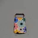 Magnetic Case for iPhone 17 Pro Max,Compatible with MagSafe Hybrid Heavy Duty 2 in 1 Full Body Rugged Shockproof Protection Glossy Case Retro Floral Colorful Daisy