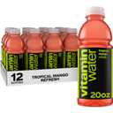 vitaminwater Refresh Tropical Mango Nutrient Enhanced Flavored Water Beverage, 20 fl oz Bottles, 12 Pack (EXP 01/26/26)