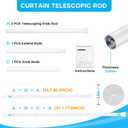 White Shower Curtain Rod 45 to 77 Inch,Shower Rods for Bathroom,Spring Tension Curtain Rod No Drilling for Windows Doors Closet Kitchen Wardrobe