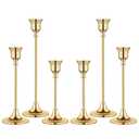 Candlestick Holders, Taper Candle Holder for Candlesticks Gold Brass Vintage Candle Stick Candle Holders Candelabra Candle Holder for Fireplace Party Dining Home