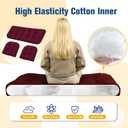 Patio Furniture Cushions Outdoor, Waterproof Wicker Chair Cushions Set of 3, 1 Loveseat & 2 Seat Pads, Thick Outdoor Replacement Cushions for Porch Lawn Bench Couch Sofa Swing, Burgundy