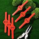 36 Pcs Plastic Grass Trimmer Head Blades, String Trimmer Head Blades, Plastic Cutter Blade Replacement for Cordless Grass Trimmer -Red