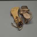 Mostrin Womens Sandals Strappy Heels for Women Ankle Strap Lace Up Square Open Toe Heels Tie Up Stiletto High Heeled Sandals for Prom, Party, Daily Wear 39.5