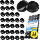 32 Pack Replacement Wrought Iron Chair Leg Caps, 1.5 Inches Fits 8 Chairs, UV Resistant Plastic Outdoor Chair Leg Floor Protectors, Ideal for Patio Furniture, Tables & Chairs