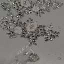 Handmade Shining Rhinestones lace Applique Patches Sewing Beads Sequins Stone Trim Accessories for Wedding Dress 1 Pair/Bag 11X4.3inches (Silver)