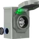 30 Amp Generator Inlet Box, NEMA L14-30P Power Inlet Box for 4-Prong Generator Cord, 125/250V 7500W Weatherproof Outdoor Box with Pre-Drilling Design & Green LED Indicator, ETL Listed