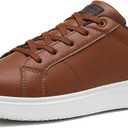 ANALEAF Mens Fashion Sneakers Comfortable Casual Dress Shoes Classic Shoes (9, Brown)