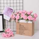 MARTINE MALL 12 Packs Peonies Artificial Flowers, Light Pink Artificial Peonies, Silk Peonies Flowers Fake Peonies Artificial Flowers Peonies Bouquet for Centerpiece Table Wedding Party Home Decor