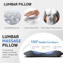 Rechargeable 3 in 1 Electric Lumbar Support Pillow with Heat & Lift Traction 2026 New, Cordless Triple Fusion Back Massager, Lower Back Pain Relief Deep Tissue Support Pillow for Bed Car Office
