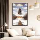 Upsimples 24x36 Poster Frame Black 3 Pack, Scratch-Proof Picture Frames 24 x 36 for Photo Gallery - Slide-In Strips, Horizontal or Vertical Wall Mounting
