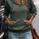 VIMPUNEC Women's Fall Casual Hoodies Trendy Long Sleeve Sweatshirt Hooded Pullover Tops with Pocket (X-Large, A Army Green)