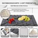3 PCS Large Stone Dish Drying Mat for Kitchen Counter, Quick Dry Diatomaceous Earth Mat with Sink Faucet Pad, Marble Water Absorbing Stone Drying Mats for Dishes, Bottles and Cups