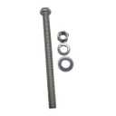 (4 Sets) 3/8"-16 x 5 Stainless Steel Hex Head Screws Bolts, Nuts, Flat & Lock Washers, 18-8 (304) S/S, Fully Threaded by MetalSpacersOnline