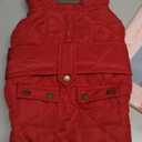 KYEESE Dog Coat Warm Pet Winter Puffer Coat with Leash Hole Windproof  Dogs Soft Pet Sweater for Cold Weather Waterproof Dogs Jacket with Fleece Lined Thick Pets Clothes with Pocket (Medium, 02# Red)