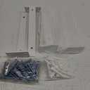 Alise Floating Shelf Brackets White, 4 Pcs L Brackets for Shelves, 8'' Hidden Invisible Shelf Brackets, 1/5" Inch Heavy Duty Metal Wall Shelf Support Corner Brackets for Home and DIY Mounting Shelf